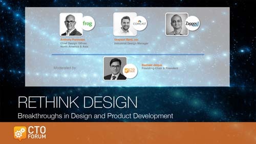 Panel on “Designing for Customer Delight” with frog design Anthony Pannozzo, Comcast NBCUniversal Grayson Byrd, and Zappos.com Guru Mallur at RETHINK DESIGN 2020