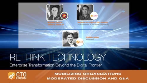 Preview: Mobilizing Organizations w USMC Brigadier General Adams, Australian Army Brigadier Langford at RETHINK TECHNOLOGY 2019