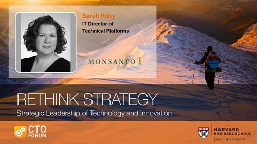 Executive Keynote by Monsanto IT Director of Technical Platforms Ms. Sarah Riley at RETHINK STRATEGY 2018