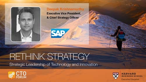 Executive Keynote by SAP Chief Strategy Officer Mr. Deepak Krishnamurthy at RETHINK STRATEGY 2018