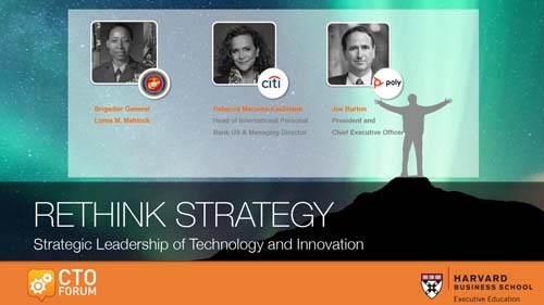 Q & A Session featuring USMC Brigadier General Lorna Mahlock, Citi Rebecca Macieira-Kaufmann, Poly Joe Burton at RETHINK STRATEGY 2019