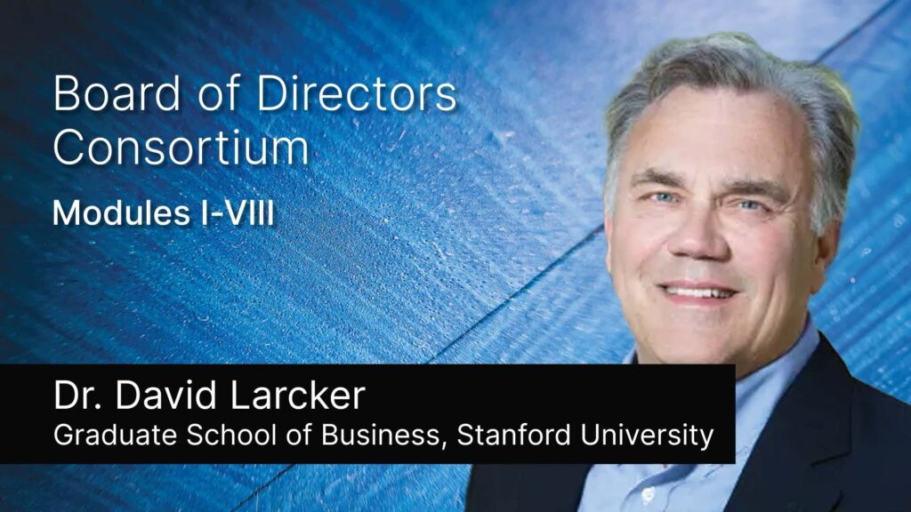 Keynote Address by Professor David Larcker at TECHNOLOGY MANAGEMENT SERIES MODULE 1