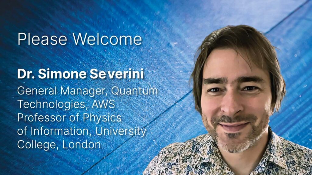 Keynote Address by Amazon Web Services Dr. Simone Severini at TECHNOLOGY MANAGEMENT SERIES MODULE 4