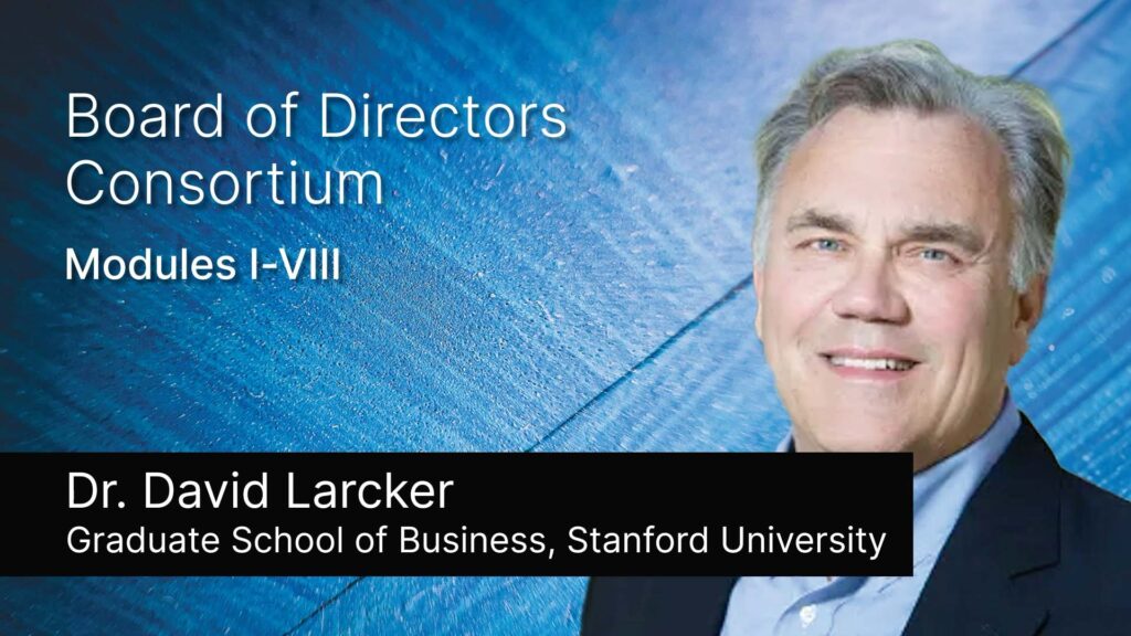 Keynote Address by Professor David Larcker at TECHNOLOGY MANAGEMENT SERIES MODULE 7