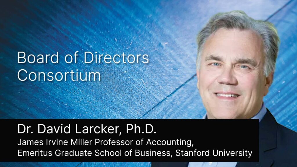 Keynote Address by Professor David Larcker at TECHNOLOGY MANAGEMENT SERIES MODULE 8